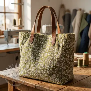 Sisustuskangas jacquard Mumbai allover kaki