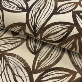 Sisustuskangas jacquard Folia chocolat