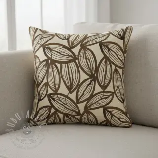 Sisustuskangas jacquard Folia chocolat