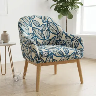 Sisustuskangas jacquard Folia bleu