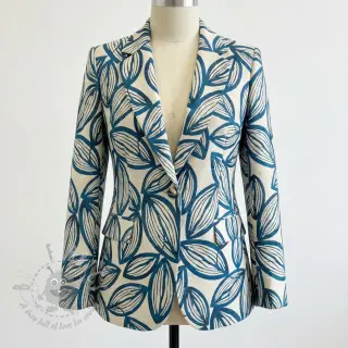 Sisustuskangas jacquard Folia bleu