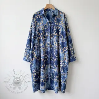 Puuvillakangas TIE DYE EMBROIDERY Elise tape design D