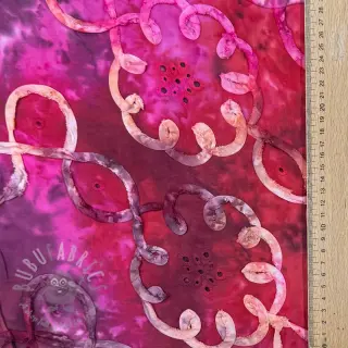 Puuvillakangas TIE DYE EMBROIDERY Elise tape design E