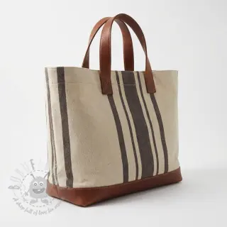 Sisustuskangas Bernadette stripe coffee