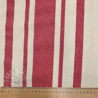 Sisustuskangas Bernadette stripe rouge
