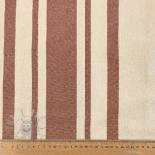 Sisustuskangas Bernadette stripe terracotta