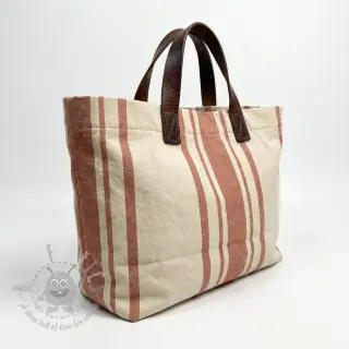 Sisustuskangas Bernadette stripe terracotta