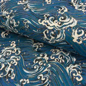 Dekoračná látka jacquard Swell allover bleu