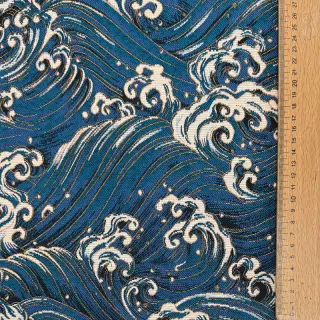 Dekoračná látka jacquard Swell allover bleu