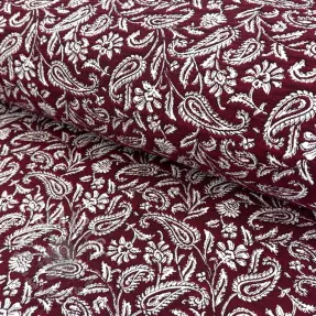 Sisustuskangas jacquard Mumbai allover bordeaux