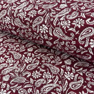 Sisustuskangas jacquard Mumbai allover bordeaux