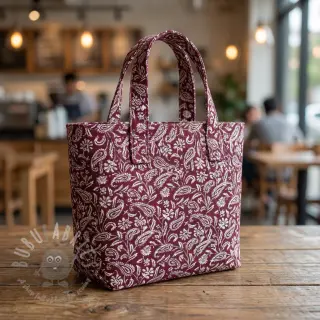 Sisustuskangas jacquard Mumbai allover bordeaux