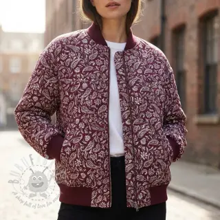 Sisustuskangas jacquard Mumbai allover bordeaux