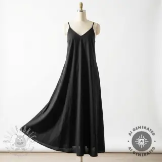 Puuvillakangas WASHED black