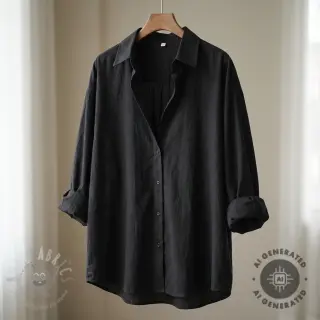 Puuvillakangas WASHED black