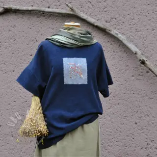 Esipesty pellava 170 g navy