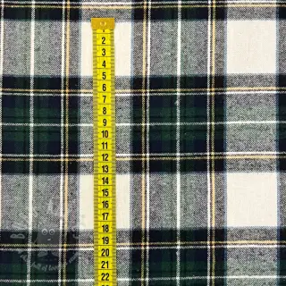 Puuvillakangas YARN DYED CHECK BRUSHED Daniel ecru navy