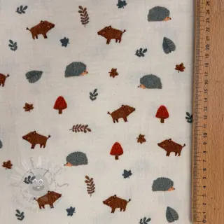 Kaksinkertainen harsokangas/musliini Forest animals ORGANIC SIMPLY NATURAL