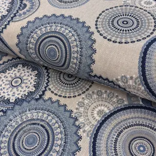 Sisustuskangas Linenlook premium Geometric mandala