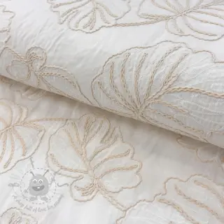 Puuvillakangas VOILE EMBROIDERY Kady off white