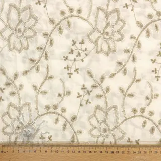 Puuvillakangas VOILE EMBROIDERY Kiara off white