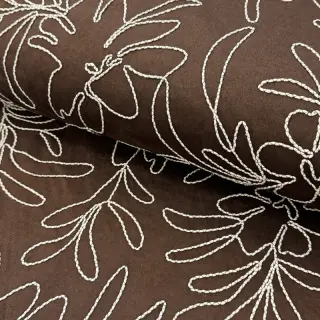 Semiš Tape flower dark brown