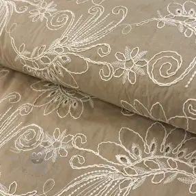 Puuvillakangas VOILE EMBROIDERY Kokka natural
