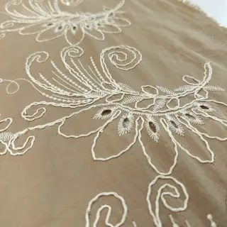 Bavlnená látka VOILE EMBROIDERY Kokka natural