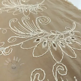 Puuvillakangas VOILE EMBROIDERY Kokka natural