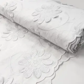 Bavlnená látka EMBROIDERY Bellagio white