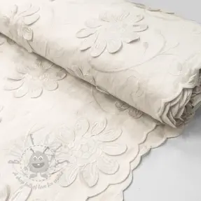 Puuvillakangas EMBROIDERY Bellagio off white