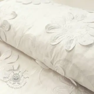Puuvillakangas EMBROIDERY Bellagio off white