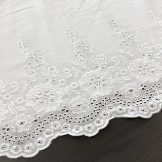 Puuvillakangas EMBROIDERY Leon border