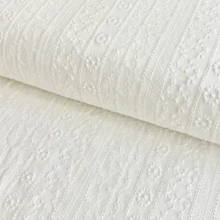 Bavlnená látka EMBROIDERY Pattern white