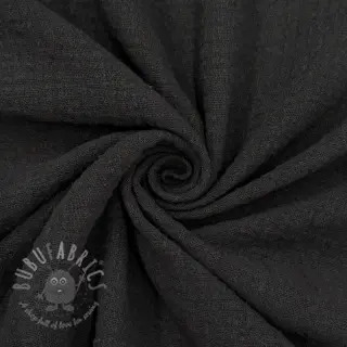 Puuvillakangas SLUB WASHED black
