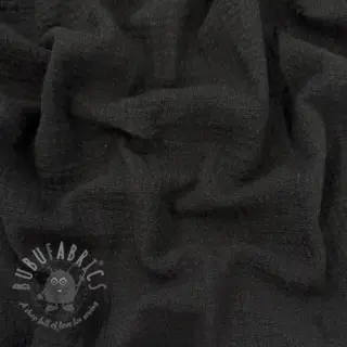 Puuvillakangas SLUB WASHED black