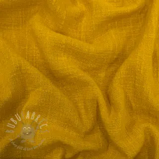 Puuvillakangas SLUB WASHED ochre