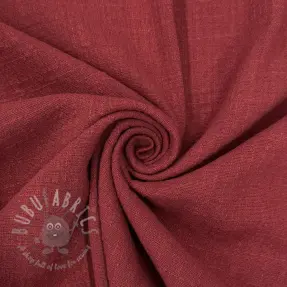 Puuvillakangas SLUB WASHED wine red