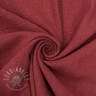 Puuvillakangas SLUB WASHED wine red