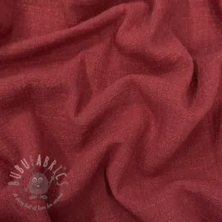 Puuvillakangas SLUB WASHED wine red