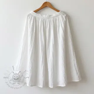 Puuvillakangas WASHED white