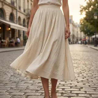 Puuvillakangas WASHED beige