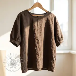 Puuvillakangas WASHED taupe
