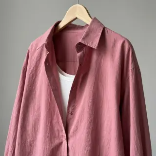 Bavlnená látka WASHED dark blush