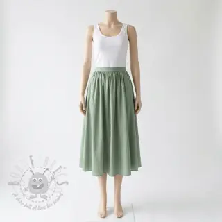 Puuvillakangas WASHED old green