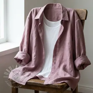 Puuvillakangas SLUB WASHED lavender