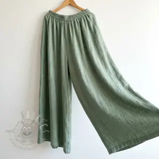 Puuvillakangas SLUB WASHED old green