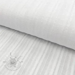 Puuvillakangas DOBBY Stripe off white