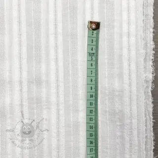 Puuvillakangas DOBBY Stripe off white