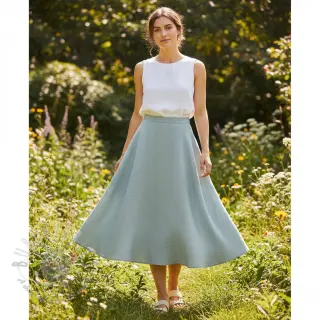 Puuvillakangas SLUB WASHED blue